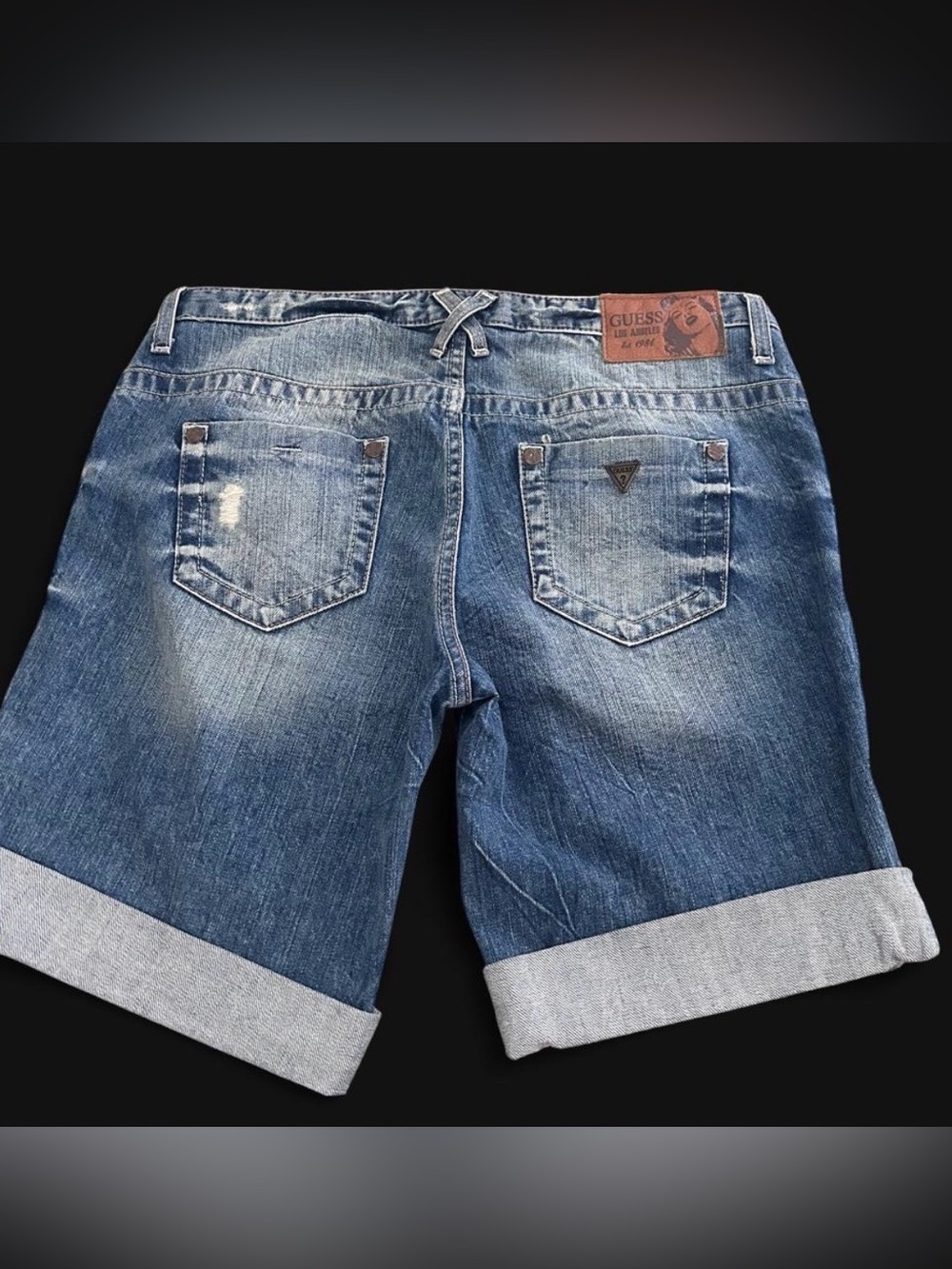 Vintage Y2K Guess Los Angeles “Tomboy-Short” Denim Bermuda Shorts - Size 26